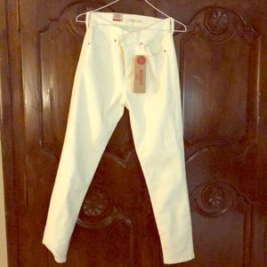 White high rise skinny jeans